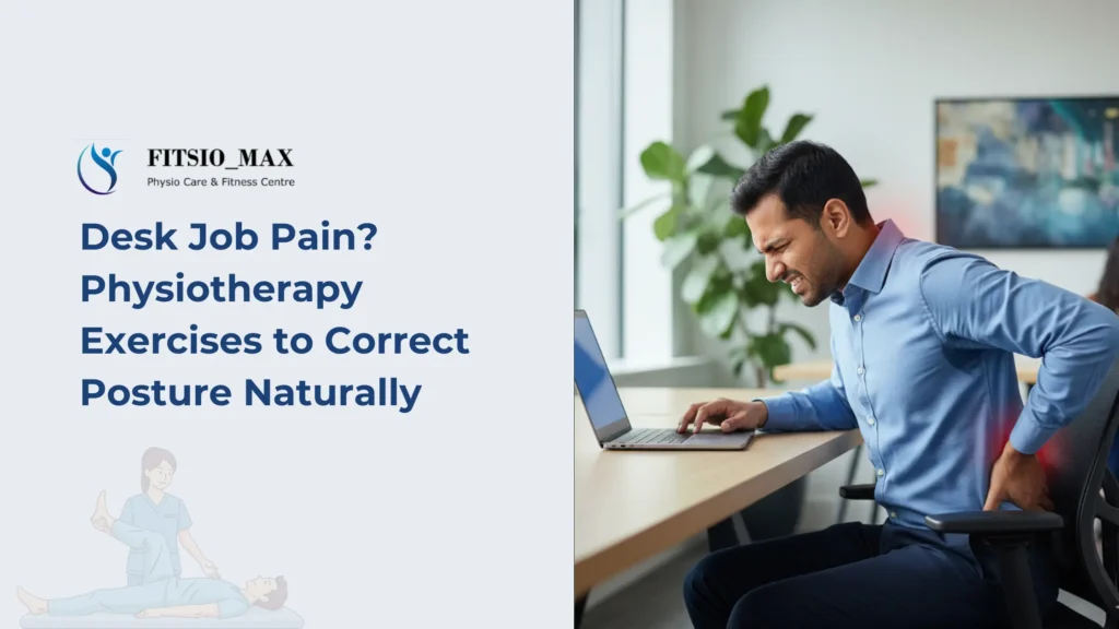 desk job pain affecting back and posture while working at computer