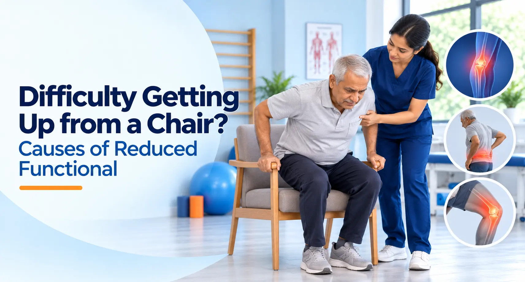 Difficulty getting up from a chair