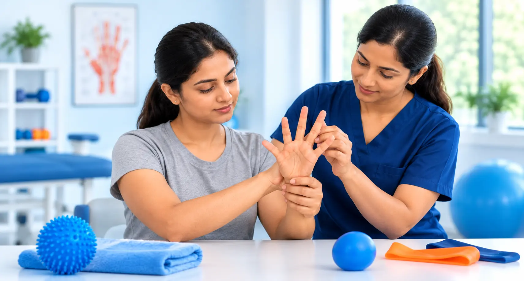 Hand stiffness physiotherapy