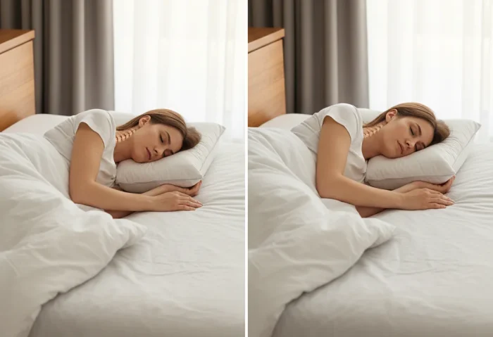 wrong sleeping posture effects on spine